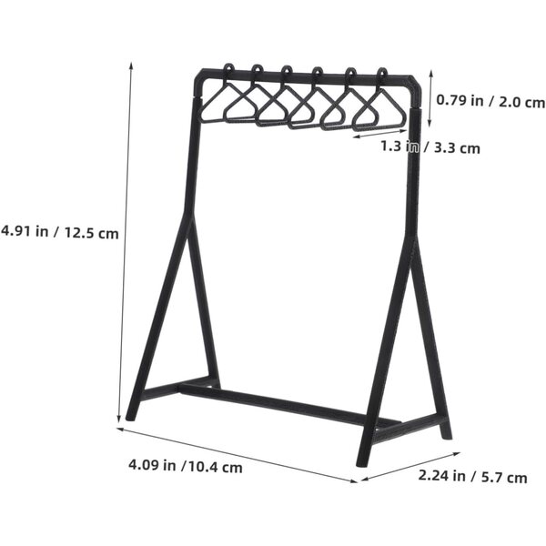 2 set di mini appendiabiti e grucce per bambole: elegante organizer in miniatura