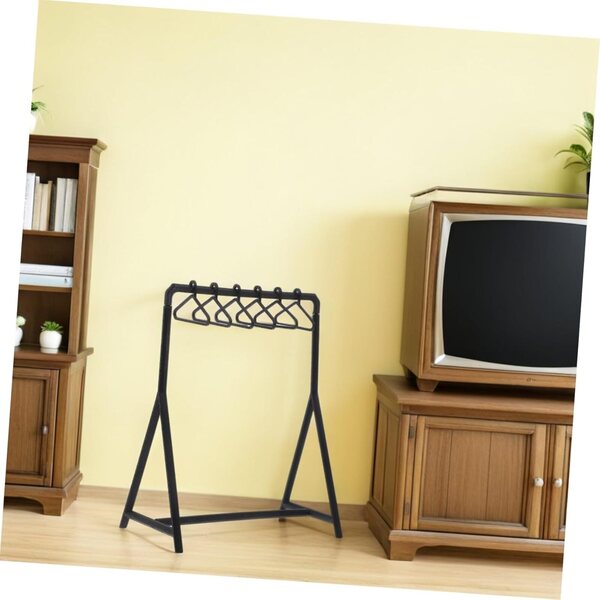 2 set di mini appendiabiti e grucce per bambole: elegante organizer in miniatura