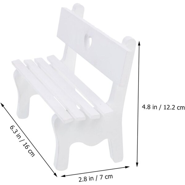 Alasum Sedia in Legno Miniatura per Casa delle Bambole - Design Creativo e Dettagli Delicati