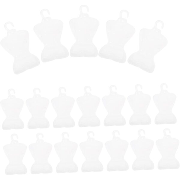 BESTonZON 100 Mini Cintres in Plastica per Abiti di Bambola Accessori Casa Miniatura