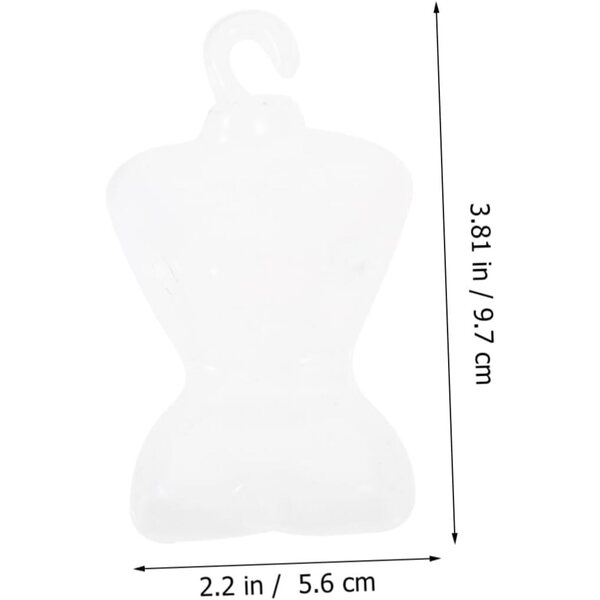 BESTonZON 100 Mini Cintres in Plastica per Abiti di Bambola Accessori Casa Miniatura