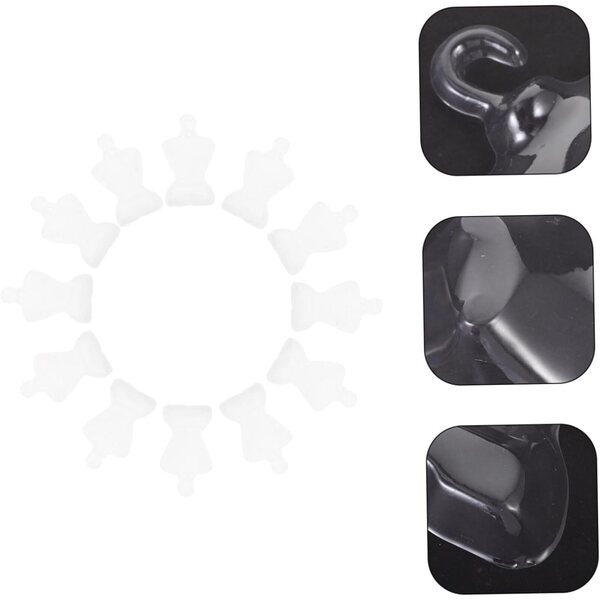 BESTonZON 100 Mini Cintres in Plastica per Abiti di Bambola Accessori Casa Miniatura
