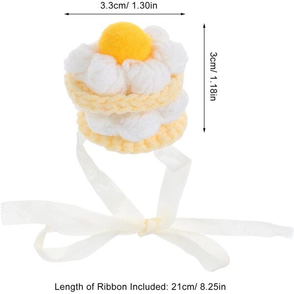 GALPADA Cappello all'Uncinetto per Bambole Peluche 10-17 cm - Cappello Miniature Feste