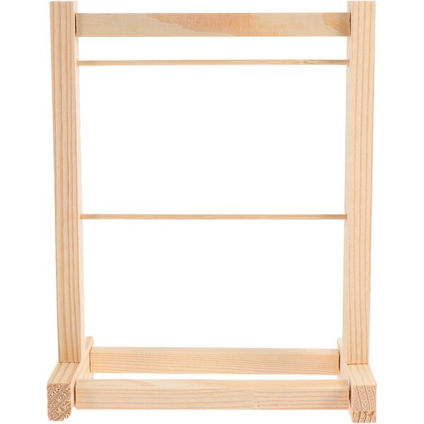 ORFOFE Mini Appendiabiti in Legno per Bambole, Scaffale Organizzatore Doppio Strato