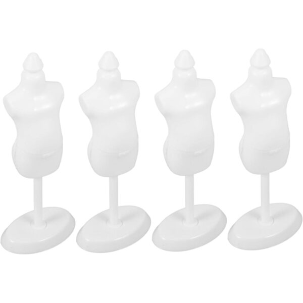 Manichini Miniatura per Bambole BESTonZON 4 Pezzi Supporto Bianco 12x3x2 cm