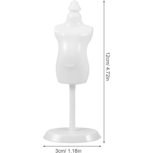 Manichini Miniatura per Bambole BESTonZON 4 Pezzi Supporto Bianco 12x3x2 cm