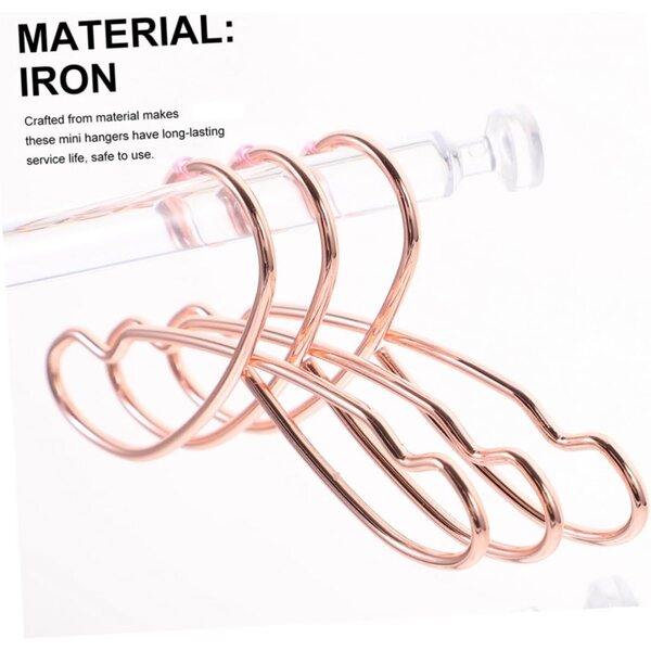 GALPADA 5 Cintres Miniature in Ferro per Abiti di Bambole Colore Oro Rosa Elegante