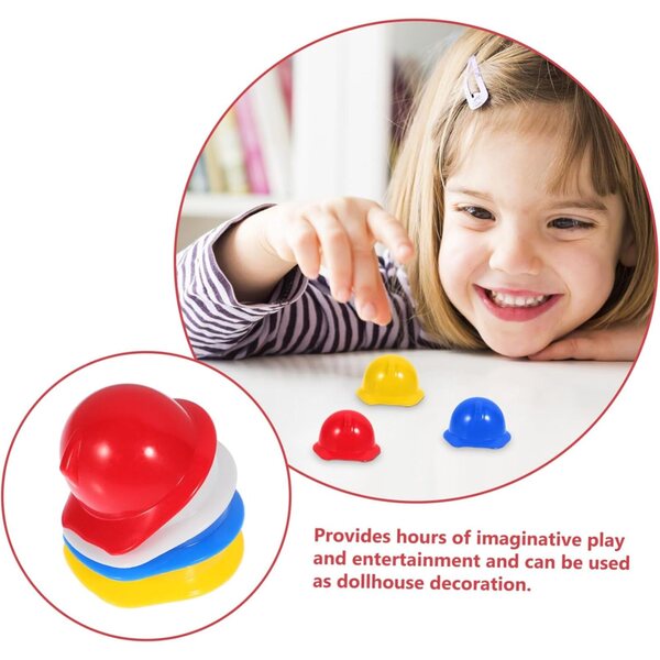 GALPADA Mini Caschi di Sicurezza per bambole, 40 Pezzi Colorati in Plastica PP