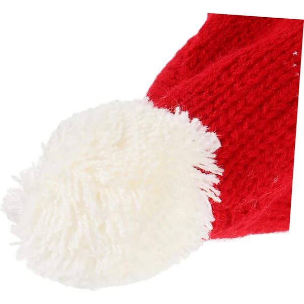 Rote gestrickte Mini-Haube für 18-Zoll-Puppen – dekoratives Wollaccessoire