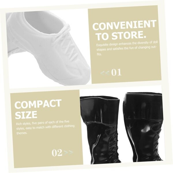 SOIMISS 25 paia Scarpe Miniature per bamboles - Accessori Versatili e Resistenti