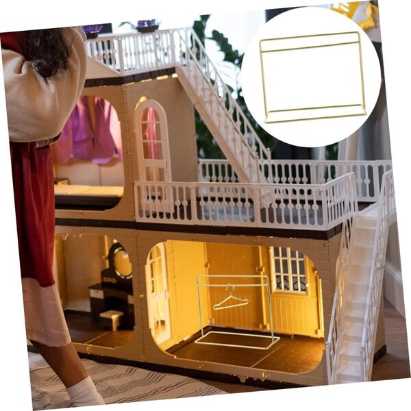 Appendino Miniatura Dorato 35x31 cm per Casa delle Bambole, Accessorio Decorativo in Ferro