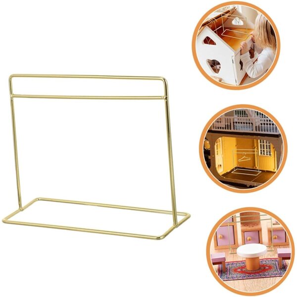 Appendino Miniatura Dorato 35x31 cm per Casa delle Bambole, Accessorio Decorativo in Ferro