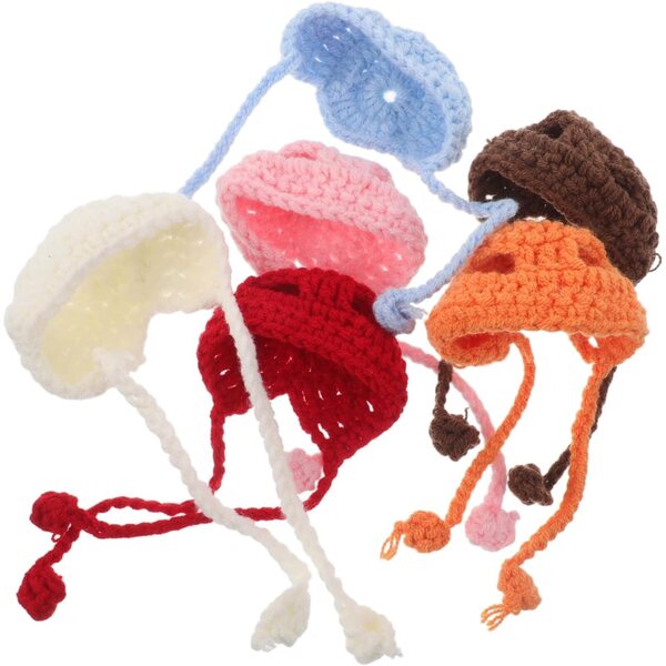 iplusmile 6 Mini Cappelli di Lana per Bambole, Animali e Decorazioni DIY