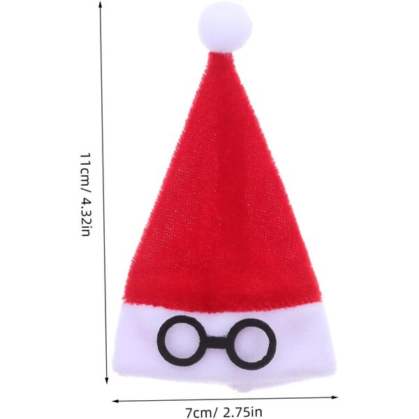 iplusmile Mini 10 Cappelli di Babbo Natale per Decorazioni Natalizie e Accessori Festivi