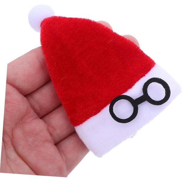 iplusmile Mini 10 Cappelli di Babbo Natale per Decorazioni Natalizie e Accessori Festivi