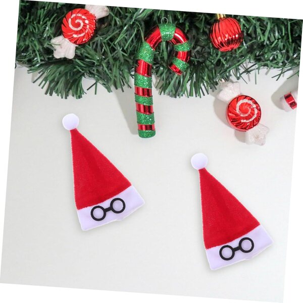 iplusmile Mini 10 Cappelli di Babbo Natale per Decorazioni Natalizie e Accessori Festivi