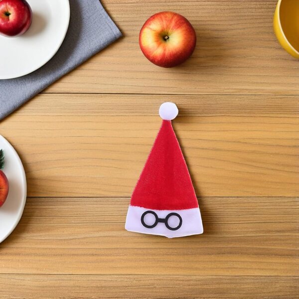 GALPADA 10 Mini Cappelli di Babbo Natale in Flanella per Decorazioni Natalizie