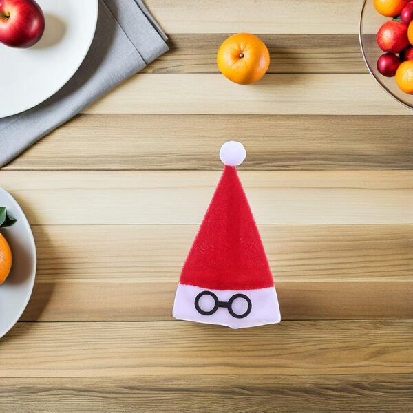 GALPADA 10 Mini Cappelli di Babbo Natale in Flanella per Decorazioni Natalizie