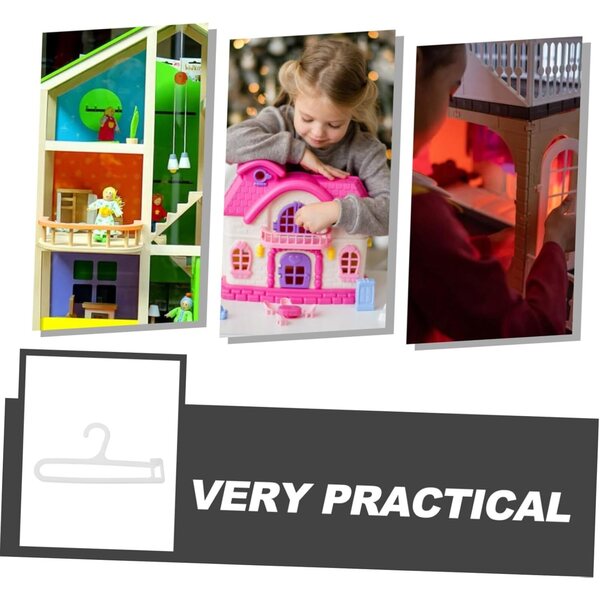 NOLITOY Set 10 Cintres Miniature per Vestiti di Bambole in Plastica Resistente