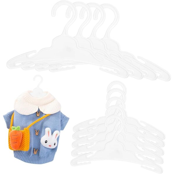 Set 12 Mini Cintres per Bambole, Accessori Realistici e Robusti per Casa delle Bambole