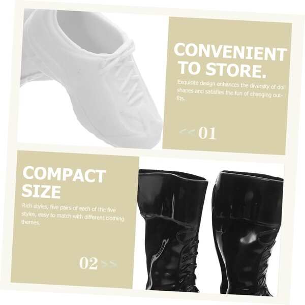 iplusmile 25 Paar Miniaturschuhe für Männer, Puppen, realistisches Zubehör