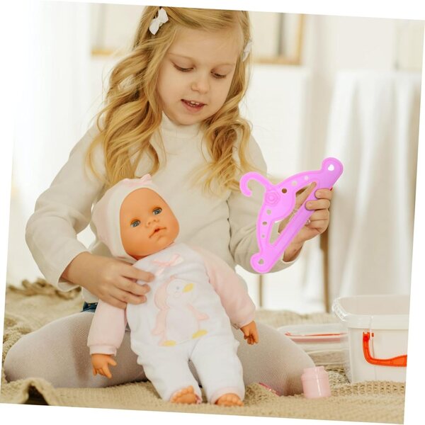 SOIMISS Mini Cintres Plastica Multicolori per Vestiti di Bambole - Set 16 Pezzi