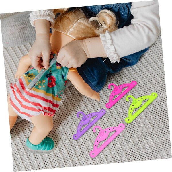 SOIMISS Mini Cintres Plastica Multicolori per Vestiti di Bambole - Set 16 Pezzi