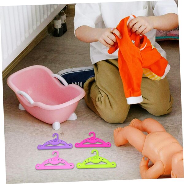 Cintre miniatura per vestiti bambola NOLITOY, set da 16 pezzi colorati in plastica