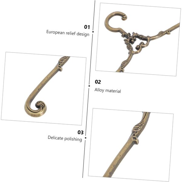 Set 4 Mini Cintres Dorati in Lega per Bambole: Eleganti Accessori per Collezionisti
