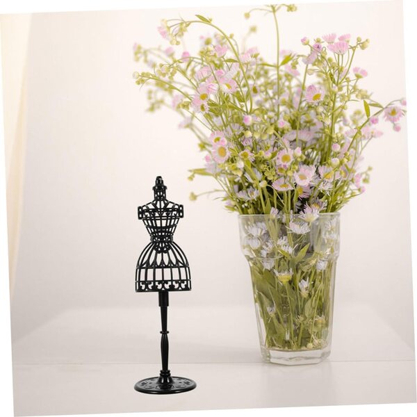 Set mit 8 schwarzen Mini-Schaufensterpuppen für Puppenkleidung – Kunststoff-Kleiderhalter 21 cm