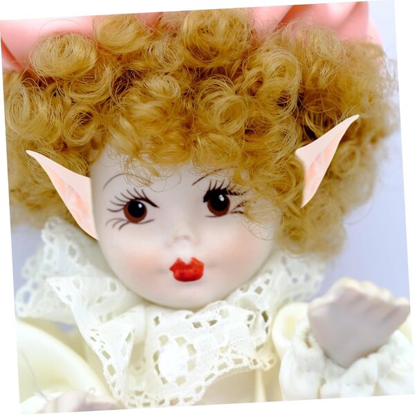 Set 4 paia orecchie BJD realistiche per bambole DIY accessori fantasy e Halloween