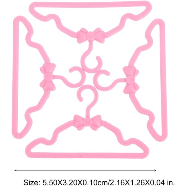 iplusmile Mini Cintres per Bambole 100 pezzi Decorazioni Rosa per Gioco Educativo