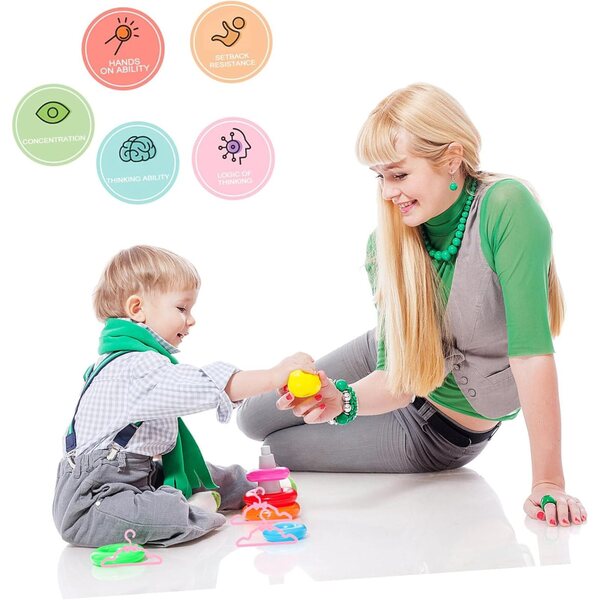 iplusmile Mini Cintres per Bambole 100 pezzi Decorazioni Rosa per Gioco Educativo