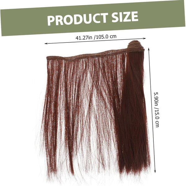 GALPADA Set di 6 parrucche per bambole dritte resistenti alle alte temperature 105x15 cm Colori naturali