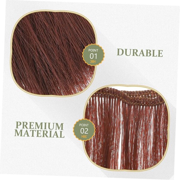GALPADA Set di 6 parrucche per bambole dritte resistenti alle alte temperature 105x15 cm Colori naturali