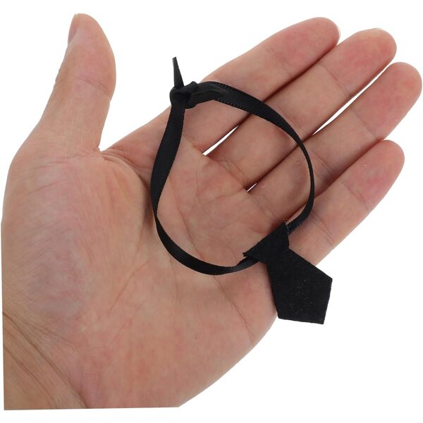 iplusmile Mini-Krawatten in Schwarz für Puppen – Set mit 4 Stück, elegantes Zubehör für Puppenhäuser