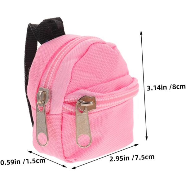 iplusmile Set 2 Mini Zaino per Bambole Rosa e Blu in Poliestere Resistente