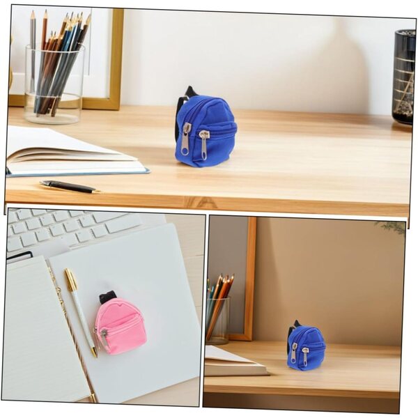 iplusmile Set 2 Mini Zaino per Bambole Rosa e Blu in Poliestere Resistente