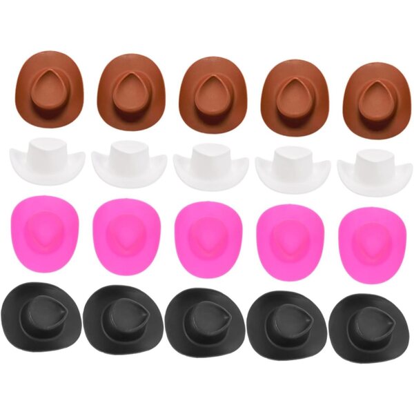 GALPADA 40 Mini Chapeaux Cow-boy in Plastica per Decorazioni Feste e Artigianato