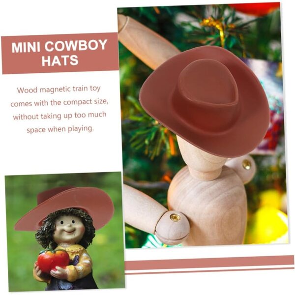 GALPADA 40 Mini Chapeaux Cow-boy in Plastica per Decorazioni Feste e Artigianato