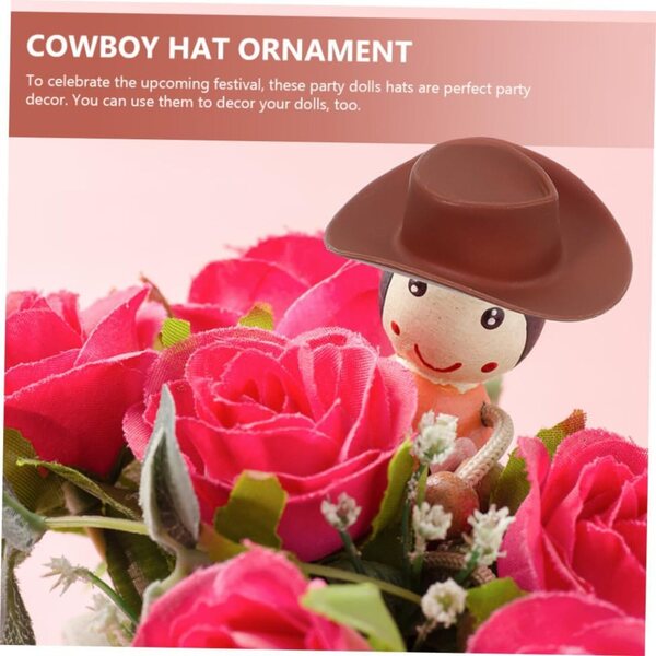 GALPADA 40 Mini Chapeaux Cow-boy in Plastica per Decorazioni Feste e Artigianato