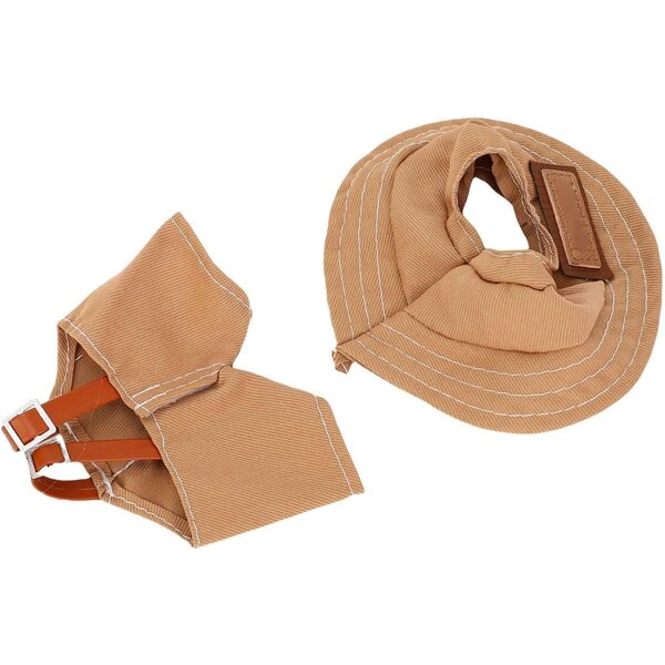 Plüsch-Kleidungsset für 17 cm große Puppen mit Hut und Hosenträgern