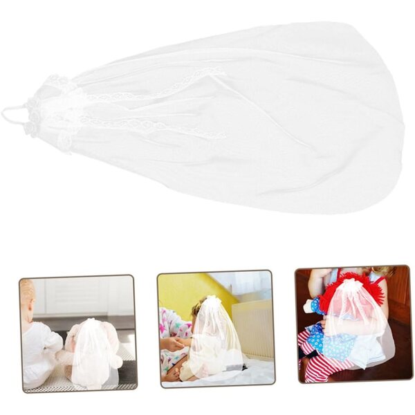 SOIMISS Set 2 Veillette da Sposa in Filato per Bambole Bianco Elegante e Robusto