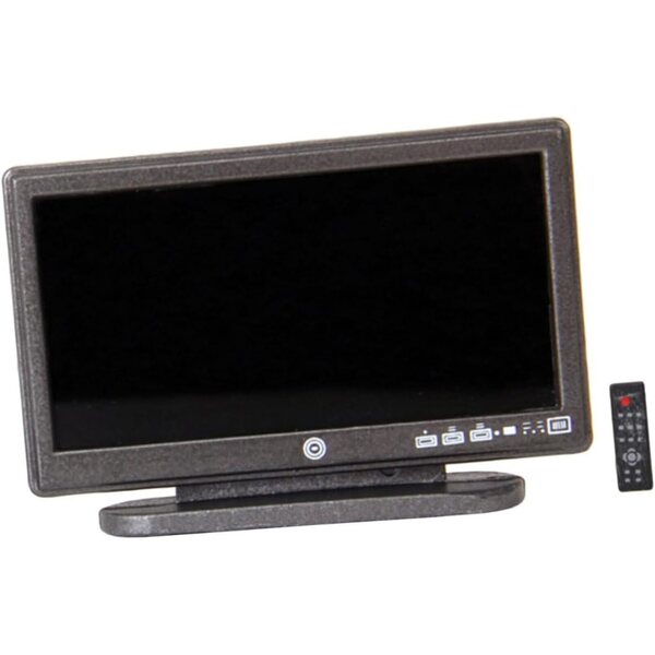 Eringogo Mini TV telecomando in plastica per casa delle bambole, accessorio decorativo grigio