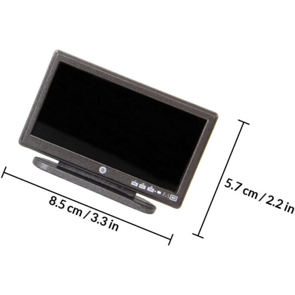 Eringogo Mini TV telecomando in plastica per casa delle bambole, accessorio decorativo grigio