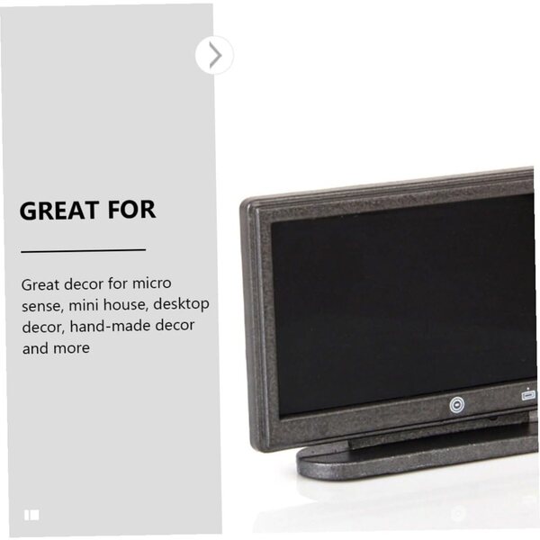 Eringogo Mini TV telecomando in plastica per casa delle bambole, accessorio decorativo grigio