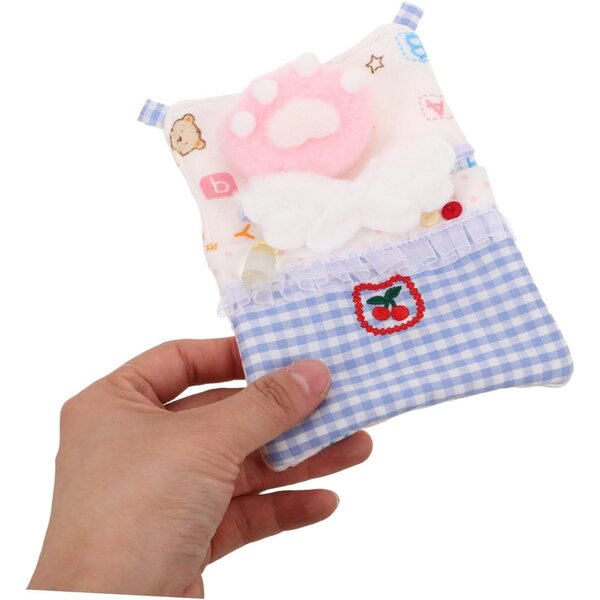 SOIMISS Bettlaken-Set für Puppen mit Augenmaske, Decke und Miniaturkissen