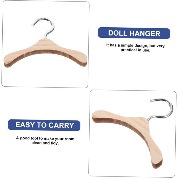 Hemobllo 10 Holzgürtel für BJD-Puppen, Mini-Puppen-Kleiderschrank-Zubehör