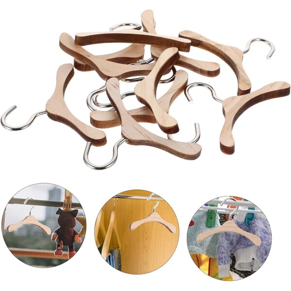 Hemobllo 10 Holzgürtel für BJD-Puppen, Mini-Puppen-Kleiderschrank-Zubehör
