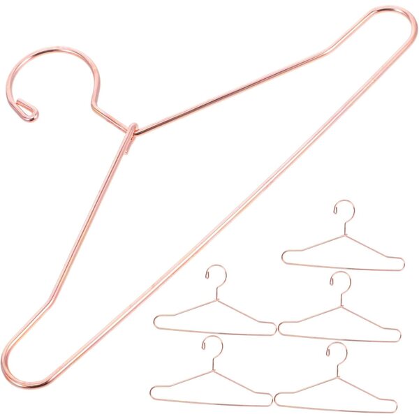 Set 10 mini cintres in metallo oro per vestiti bambole, animali e organizzazione